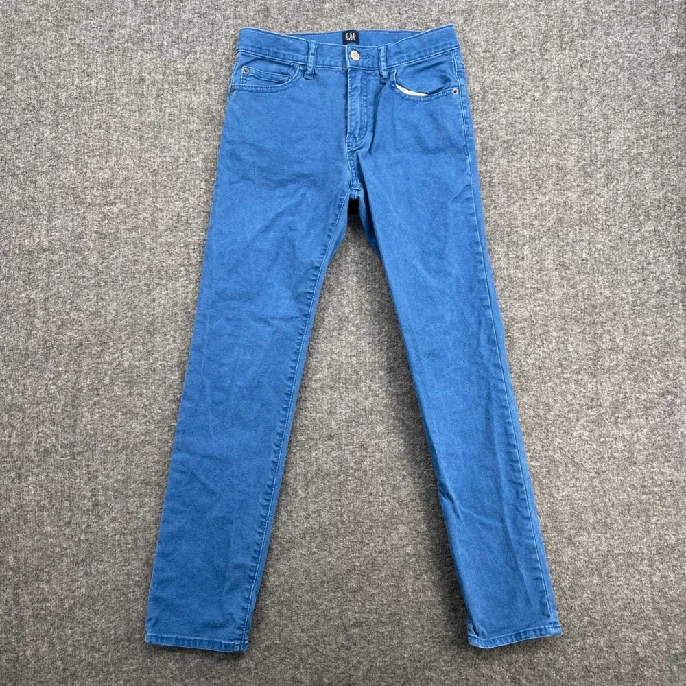 Gap Kids Boys Blue Stretch Skinny Jeans Size 14 Regular Regular Fit Denim Pants